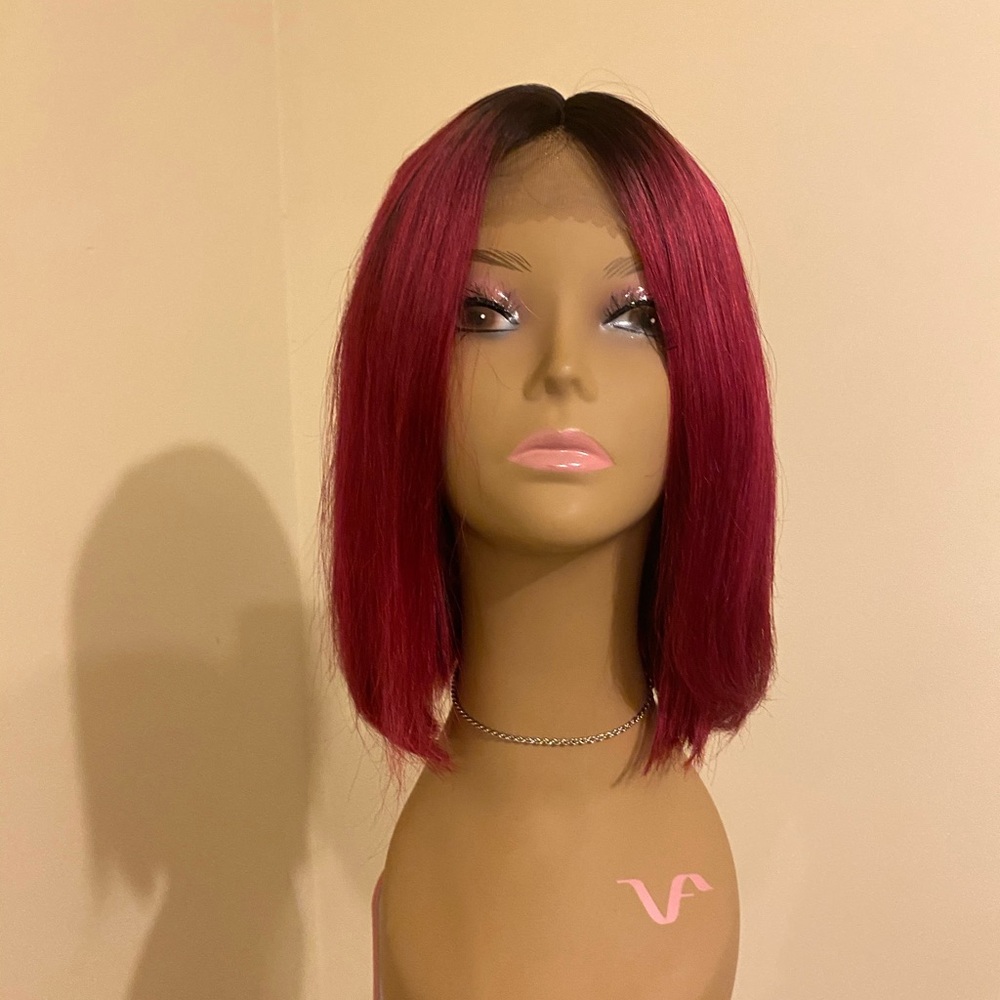 100% bob cut, lace front wig